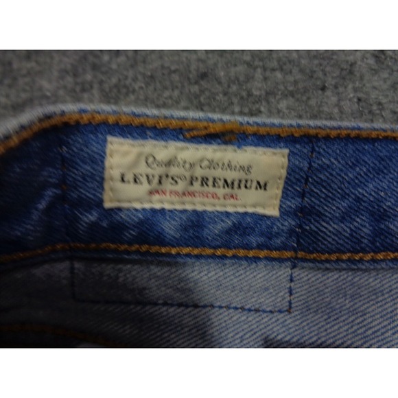 Levi's 501 Jeans Womens 27x30 Blue Premium Distressed Button Fly Straight Leg - Picture 5 of 12